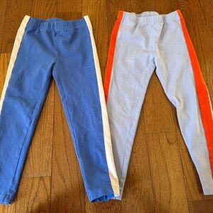 Hanna Andersson side stripe leggings - size 4